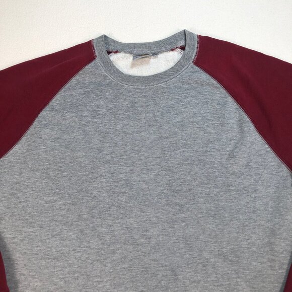 Carhartt‎ Sweater Men's M Gray Red Holbroock Bi-Color Sweatshirt Pullover - Picture 4 of 14